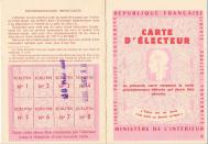 Carte d'electeur avant 1994
